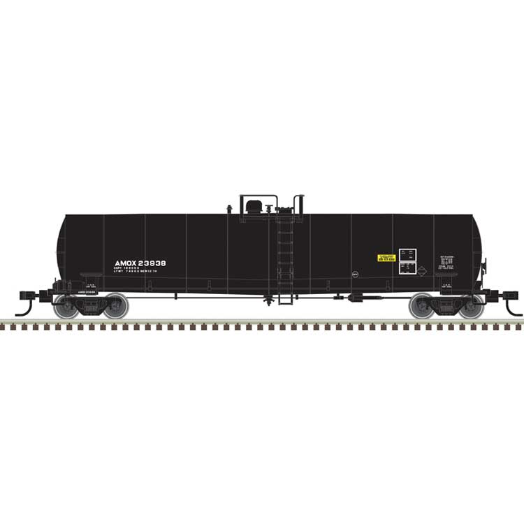 ACF 23,500-Gallon Tank Car - Ready to Run - Master(R) -- Amoco #23930 (black, Reporting Marks Only)