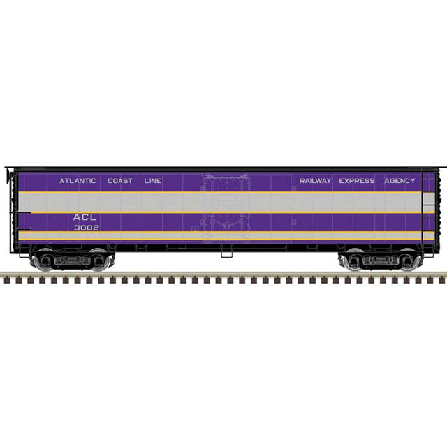 ACF/REA Steel Express Reefer - Ready to Run - Master(R) -- Atlantic Coast Line #3007 (As-Delivered, purple, silver, yellow, white)
