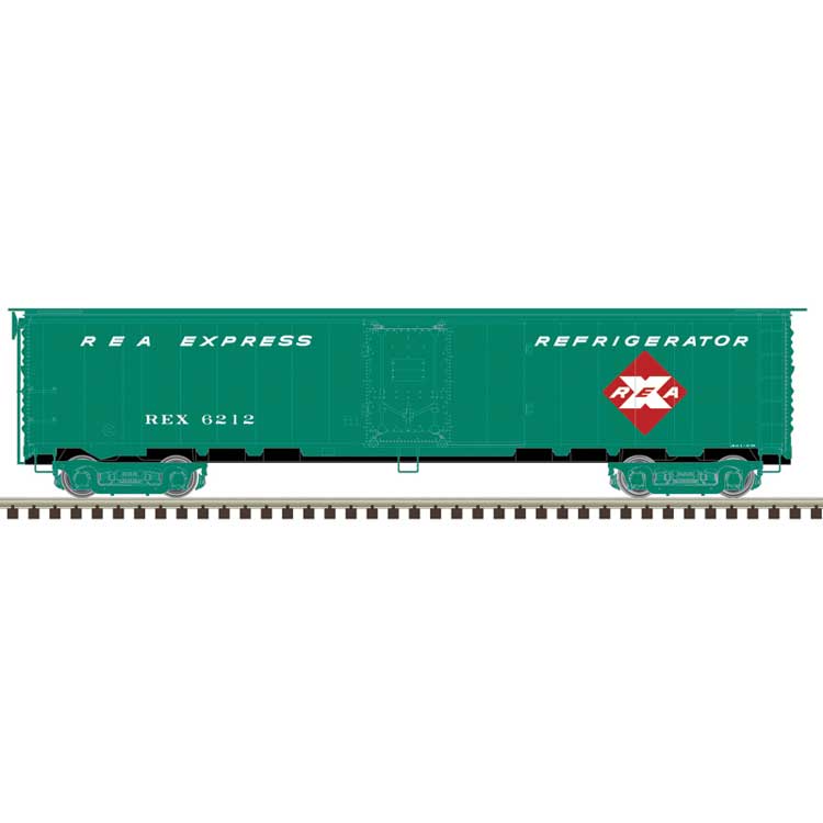 ACF/REA Steel Express Reefer - Ready to Run - Master(R) -- Railway Express Agency #6212 (Late 1960s, green, white, red)
