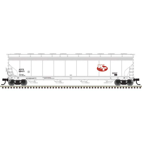 ACF 5800 4-Bay Covered Hopper - Ready to Run - Master(R) -- KT Clays ACFX #68444 (white, red)