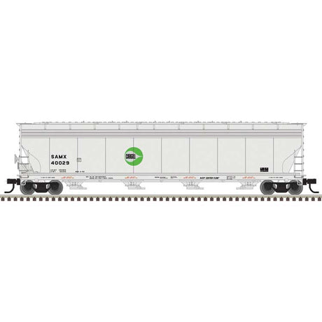 ACF 5748 4-Bay Covered Hopper - Ready to Run - Master(R) -- Cargill SAMX #40054 (gray, green, black)