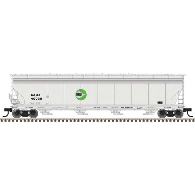 ACF 5748 4-Bay Covered Hopper - Ready to Run - Master(R) -- Cargill SAMX #40054 (gray, green, black)
