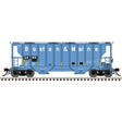 Portec 3000 2-Bay Covered Hopper - Ready to Run - Master(R) -- General American de Mexico GAMX #922 (Ex-B&M, blue, white, yellow stripes)