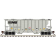 Portec 3000 2-Bay Covered Hopper - Ready to Run - Master(R) -- Norfolk Southern #233574 (gray, black, yellow conspicuity marks)