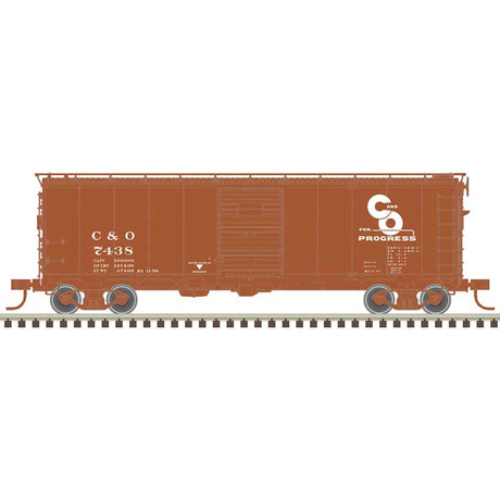 1932 ARA 40' Steel Boxcar - Ready to Run - Master(R) -- Chesapeake & Ohio #7451 (Boxcar Red, white, Progress Logo)
