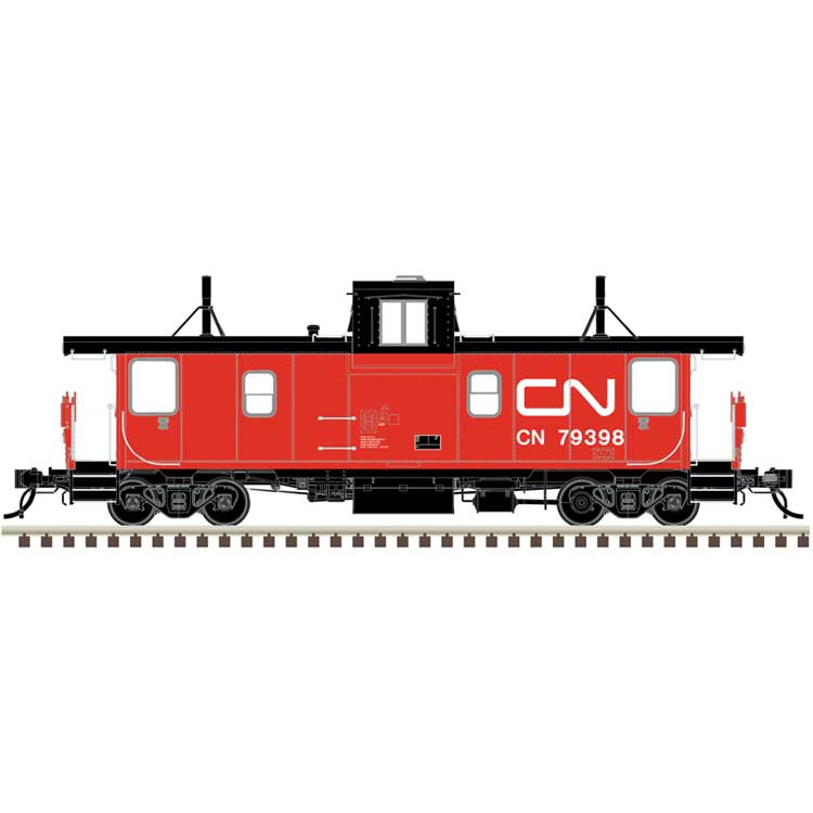 Pointe Ste. Charles PSC Caboose - Ready to Run -- Canadian National #79566 (3-Panel COTS, red, black, white)