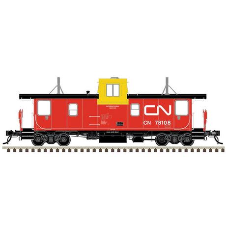 Pointe Ste. Charles PSC Caboose - Ready to Run -- Canadian National #78108 (International Service, red, black, white, yellow)