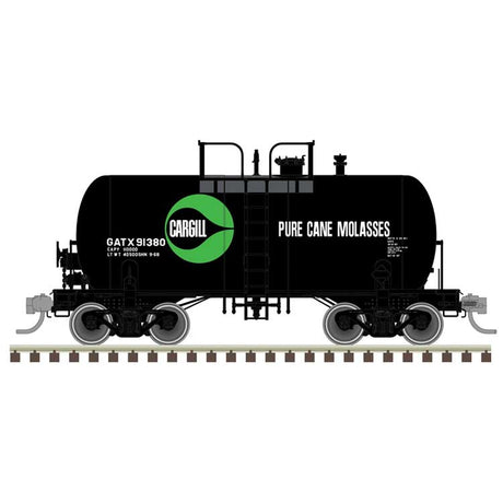 10,000-Gallon Beer Can Tank Car - Ready to Run -- Cargill GATX #91383 (black, green, white)