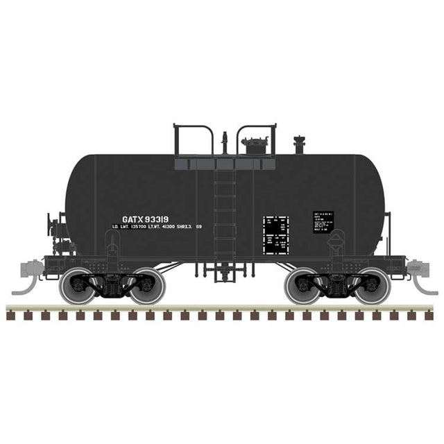 10,000-Gallon Beer Can Tank Car - Ready to Run -- GATX #93319 (black, Reporting Marks Only)