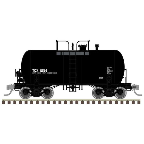 10,000-Gallon Beer Can Tank Car - Ready to Run -- Texaco #1252 (black, Reporting Marks Only)