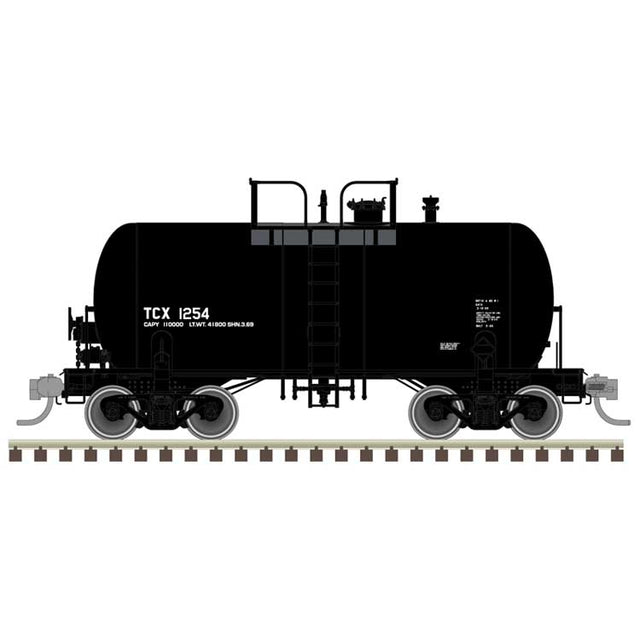 10,000-Gallon Beer Can Tank Car - Ready to Run -- Texaco #1252 (black, Reporting Marks Only)