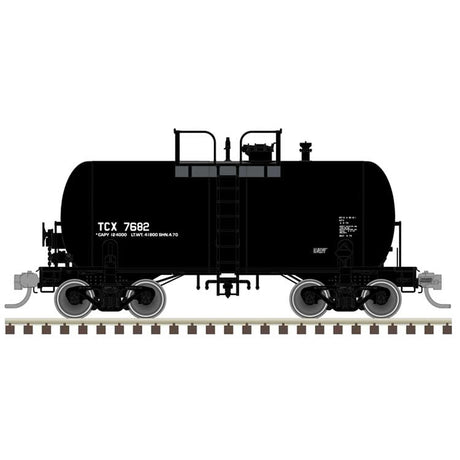 10,000-Gallon Beer Can Tank Car - Ready to Run -- Texaco TCX #7682 (black, reporting marks only)