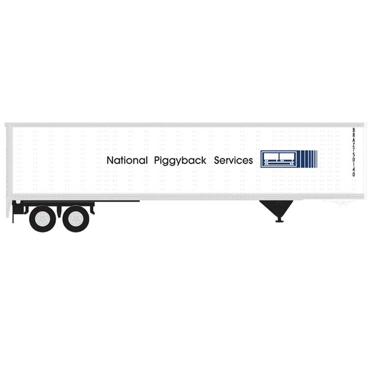 45' Pines Trailer - Assembled -- National Piggyback Service #750140 (white, blue)