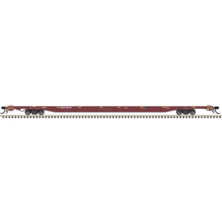 ACF 89' 4" Intermodal Flatcar - Ready to Run - Master(R) -- Redstreak QUAX #89702 (Boxcar Red, yellow conspicuity marks)