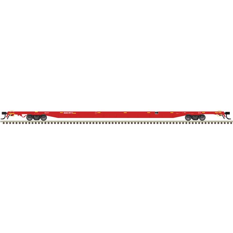 ACF 89' 4" Intermodal Flatcar - Ready to Run - Master(R) -- Redstreak QUAX #89713 (red, yellow conspicuity marks)