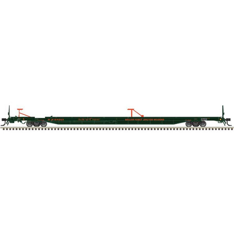 ACF 89' 4" Intermodal Flatcar - Ready to Run - Master(R) -- Birillion & Forest Junction BFJR #104008 (dark green, orange)