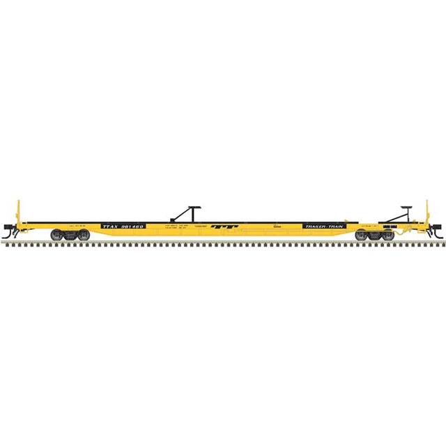 ACF 89' 4" Intermodal Flatcar - Ready to Run - Master(R) -- Trailer-Train TTAX #981448 (yellow, black)
