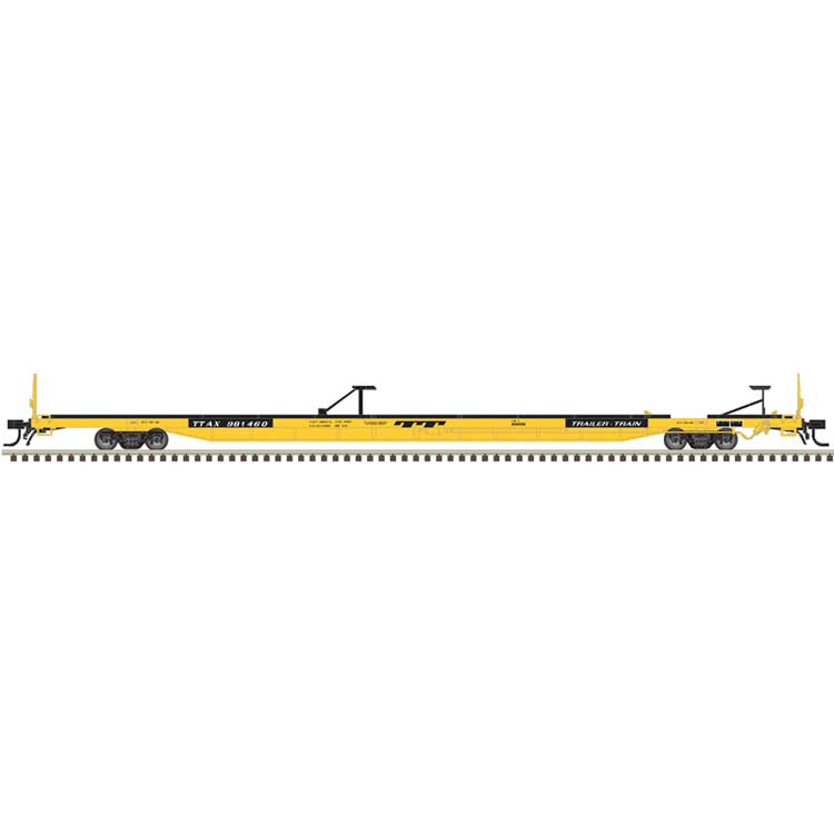 ACF 89' 4" Intermodal Flatcar - Ready to Run - Master(R) -- Trailer-Train TTAX #981477 (yellow, black)