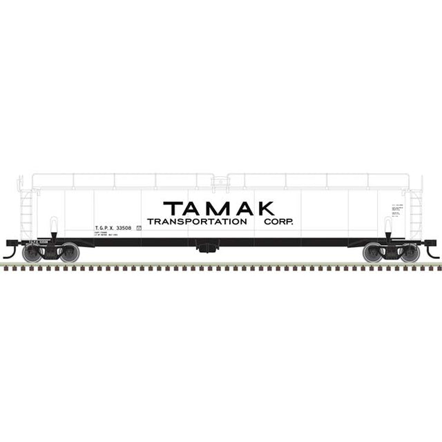 ACF 33,000-Gallon Tank Car - Ready to Run - Master(R) -- Tamak Transportation Corp. TGPX #33503 (white, black)