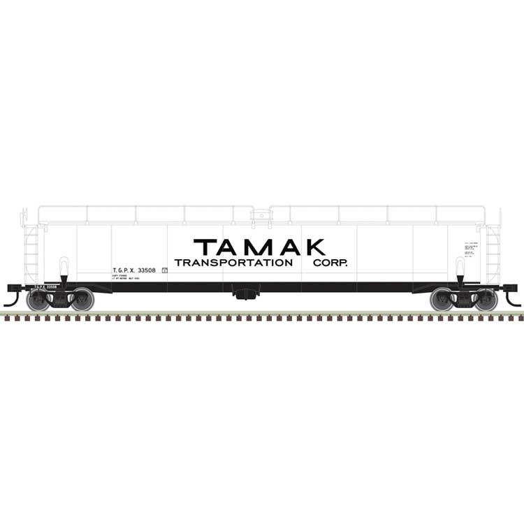 ACF 33,000-Gallon Tank Car - Ready to Run - Master(R) -- Tamak Transportation Corp. TGPX #33508 (white, black)