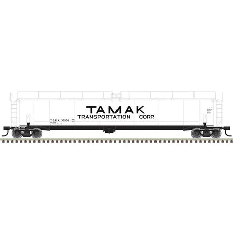 ACF 33,000-Gallon Tank Car - Ready to Run - Master(R) -- Tamak Transportation Corp. TGPX #33508 (white, black)