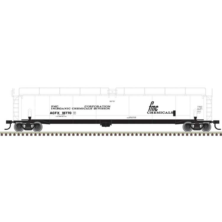 ACF 33,000-Gallon Tank Car - Ready to Run - Master(R) -- FMC Chemicals ACFX #18773 (white, black)