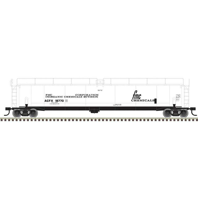ACF 33,000-Gallon Tank Car - Ready to Run - Master(R) -- FMC Chemicals ACFX #18773 (white, black)