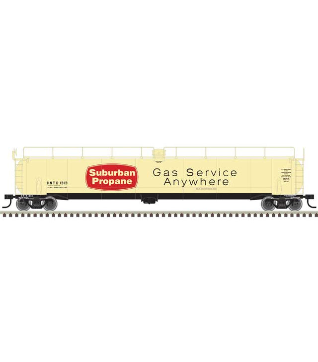 ACF 33,000-Gallon Tank Car - Ready to Run - Master(R) -- Suburban Propane CNTX #1313(tan, red, black)