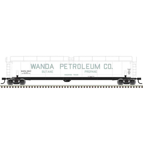ACF 33,000-Gallon Tank Car - Ready to Run - Master(R) -- Wanda Petroleum SHPX #17017 (white, black, blue)