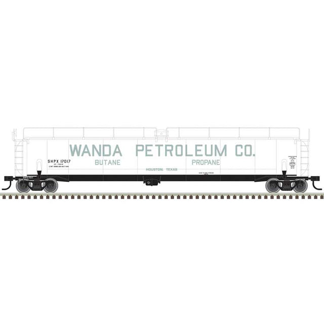 ACF 33,000-Gallon Tank Car - Ready to Run - Master(R) -- Wanda Petroleum SHPX #17017 (white, black, blue)
