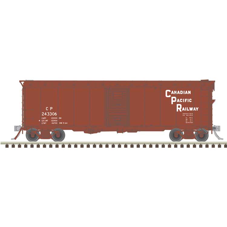 40' Minibox Boxcar - Ready to Run - Master(R) -- Canadian Pacific #242397 (Boxcar Red, Stepped Lettering)