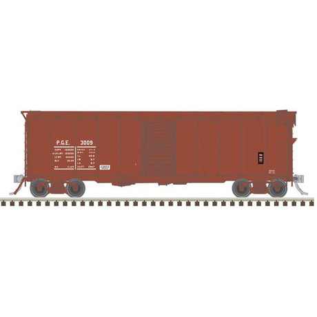 40' Minibox Boxcar - Ready to Run - Master(R) -- Pacific Great Eastern #3025 (Boxcar Red)