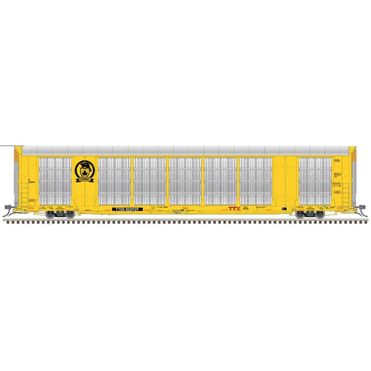 Gunderson Multi-Max Enclosed Auto Rack - Ready to Run - Master(R) -- Canadian Pacific Kansas City CPKC #822431 (silver, yellow, black)