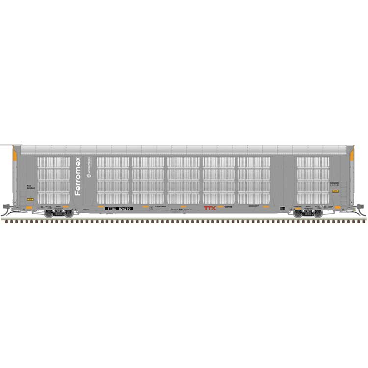 Gunderson Multi-Max Enclosed Auto Rack - Ready to Run - Master(R) -- Ferromex #8248019 (silver, gray, white, red)
