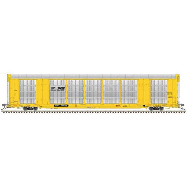 Gunderson Multi-Max Enclosed Auto Rack - Ready to Run - Master(R) -- Norfolk Southern #997318 (silver, yellow, black)
