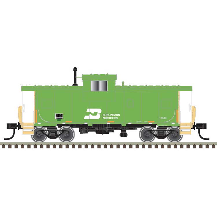 Extended-Vision Caboose - Ready to Run - Master(R) -- Burlington Northern #12510 (green, yellow)