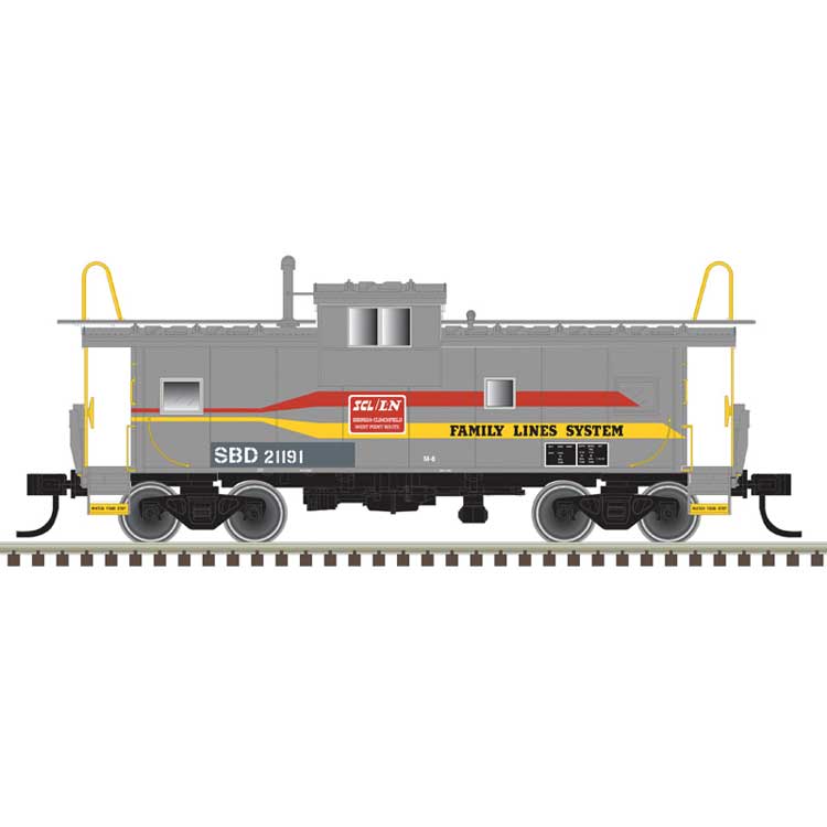 Extended-Vision Caboose - Ready to Run - Master(R) -- Family Lines SBD #21191 (gray, yellow, red)
