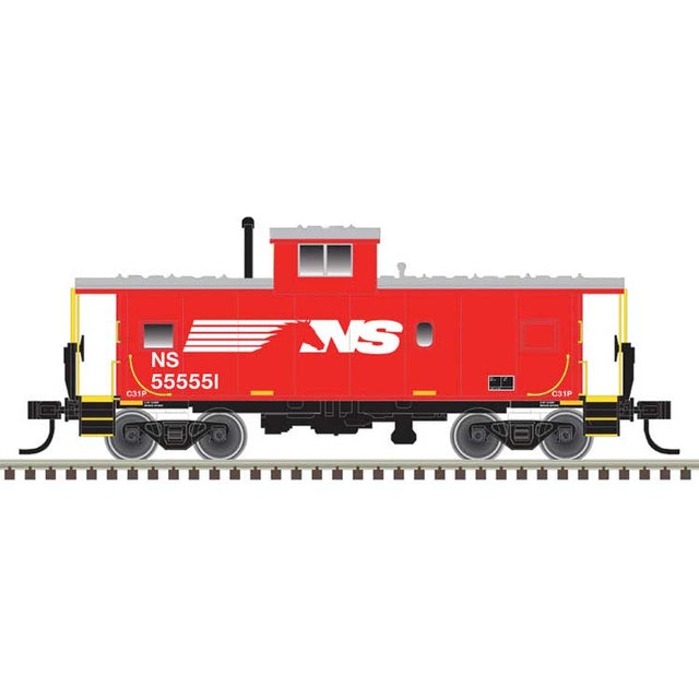 Standard-Cupola Caboose - Ready to Run - Master(R) -- Norfolk Southern #555551 (red, white)