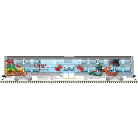 Nippon Sharyo Bi-Level Commuter Coach-Cab Car Set - Ready to Run - Master(R) -- Metra #8515 Cab Car, 6050 Trailer, 6158 Trailer (2016 Operation North Pole)-2