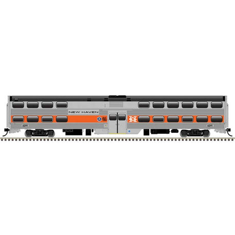 Nippon Sharyo Type 6000 Bi-Level Commuter Coach - Ready to Run - Master(R) -- New Haven #6295 (Fantasy silver, red, black)