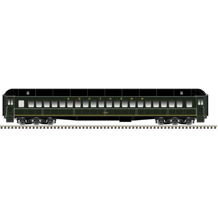Modernized Heavyweight Coach - Ready to Run -- Southern Railway #1079 (Pullman Green, black)