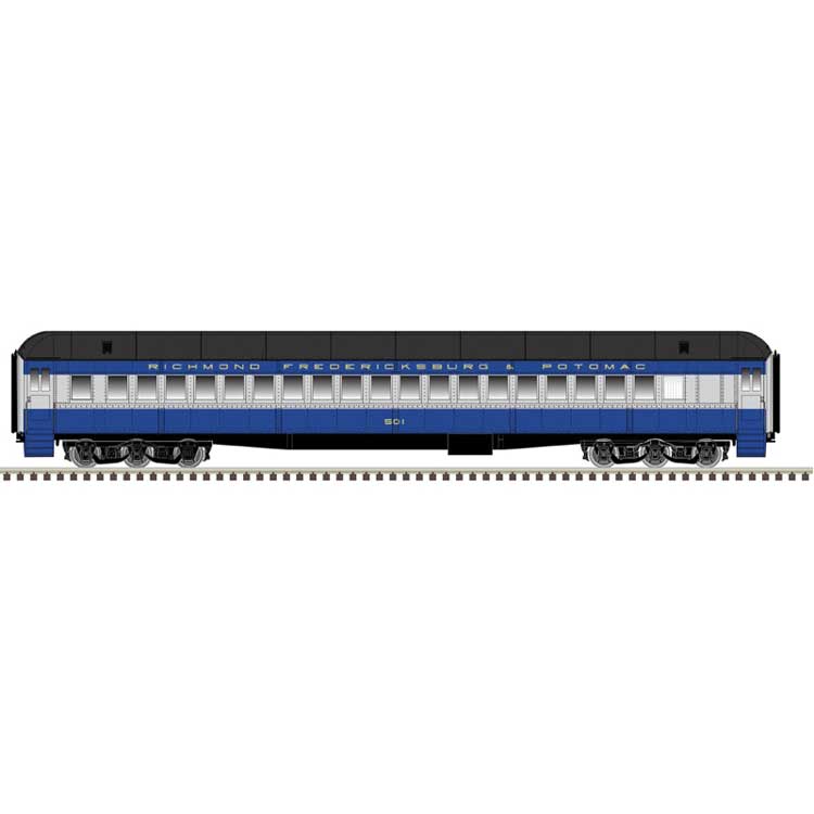 Modernized Heavyweight Coach - Ready to Run -- Richmond, Fredricksburg & Potomac 502 (blue, gray)