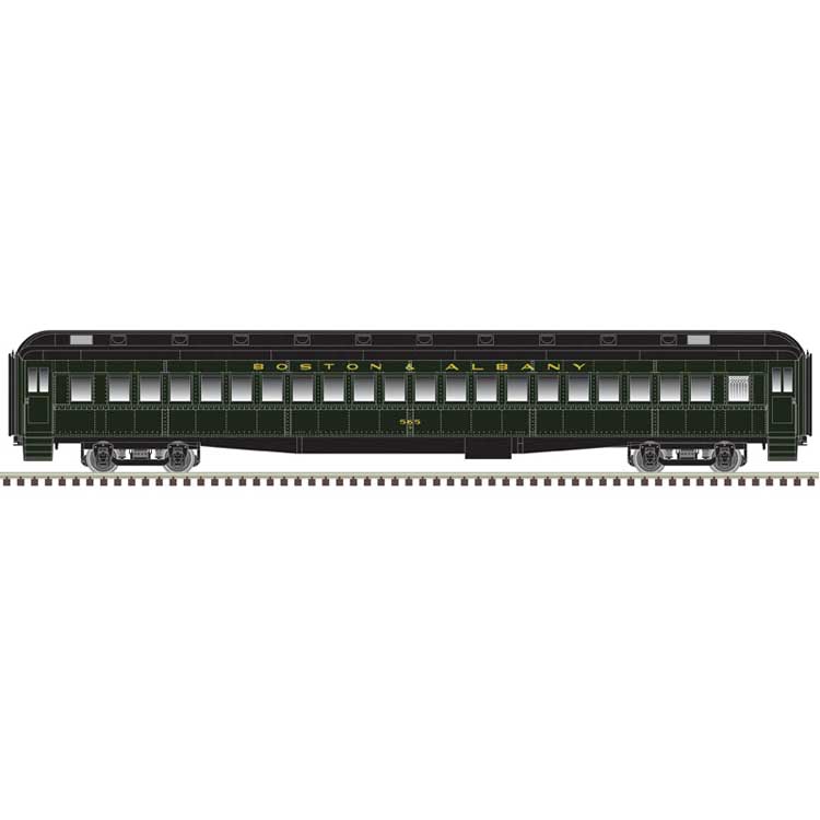 Modernized Heavyweight Coach - Ready to Run -- Boston & Albany 569 (Pullman Green, black)