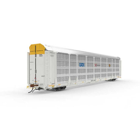 Trinity Hourglass Auto Rack - Ready to Run - Master(R) -- Providence & Worcester #405682 (white, yellow, black, blue GATX Logo)
