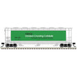 ACF 3-Bay Cylindrical Hopper - Ready to Run - Maaster(R) -- Davison Catalysts CRDX #4502 (green, white)