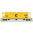 ACF 3-Bay Cylindrical Hopper - Ready to Run - Maaster(R) -- Chessie System B&O #836136 (yellow, blue)