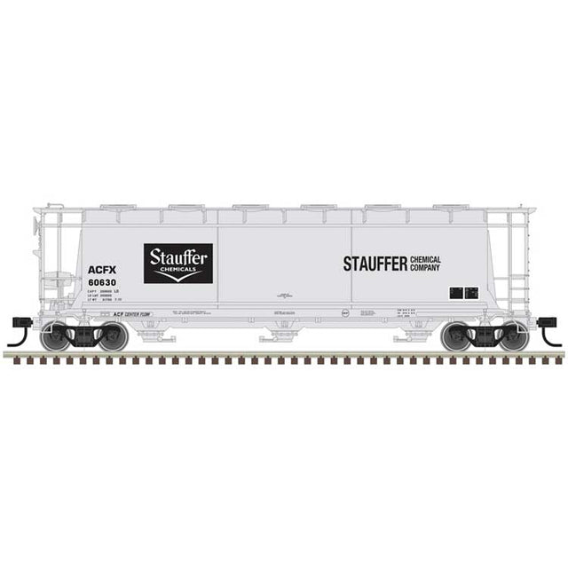 ACF 3-Bay Cylindrical Hopper - Ready to Run - Maaster(R) -- Stauffer Chemicals ACFX #60630 (gray, black)