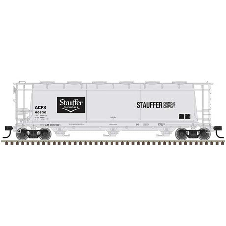 ACF 3-Bay Cylindrical Hopper - Ready to Run - Maaster(R) -- Stauffer Chemicals ACFX #61009 (gray, black)
