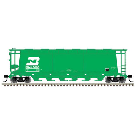 ACF 6-Bay Cylindrical Hopper - Ready to Run - Maaster(R) -- Burlington Northern #443044 (Cascade Green, white, Small 1990s Logo)