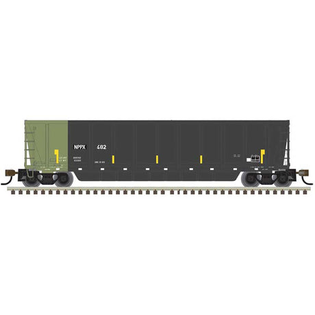 Coalveyor Bathtub Gondola - Ready to Run - Master(R) -- Nebraska Public Power NPPX #458 (black, green, yellow conspicuity marks)